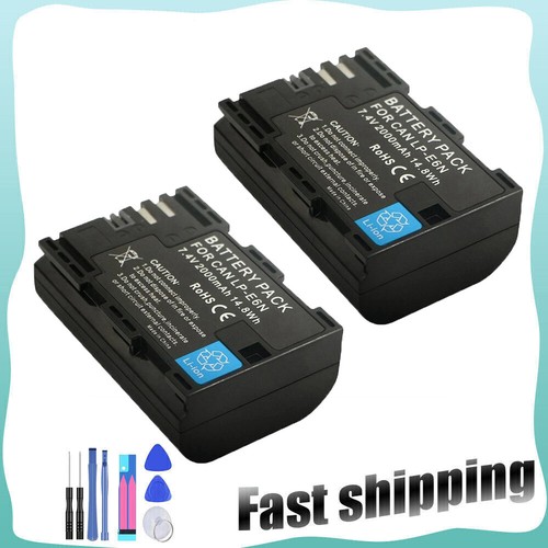 Batteria per canon e6 - 2x, lp-e6
