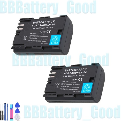 Batteria per canon e6 - 2x, lp-e6