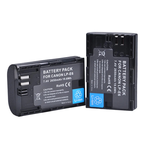 Batteria per canon e6 - 2x,